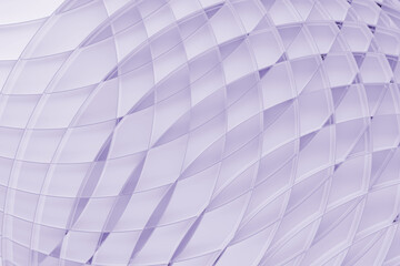 Poster - geometric modern abstract background, pattern - thin curved lines, grid on soft light violet color. 