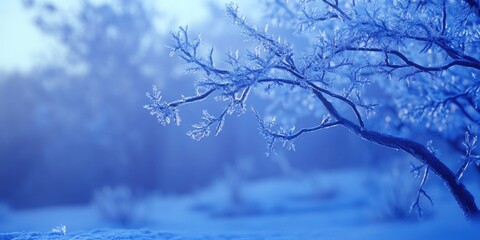 Canvas Print - Snowy Tree in Field