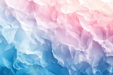 Wall Mural - An abstract gradient background with delicate, flowing textures in shades of pink, white, and blue, creating a soft and dreamy aesthetic with a sense of depth.