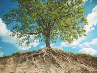 Wall Mural - Tree on Hill Top