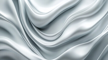 Poster - Elegant silk fabric with flowing curves in a soft, serene light capturing the essence of luxury and comfort