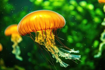 Sticker - Jellyfish swimming in aquarium