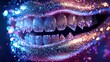 © Dara - A conceptual image of glittering bling teeth in an artistic display.