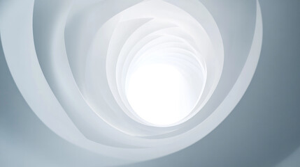 Poster - Light spirals through an endless tunnel, creating a surreal atmosphere of depth and mystery