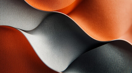 Poster - Abstract waves of fabric create a stunning interplay of texture and color in a vibrant arrangement