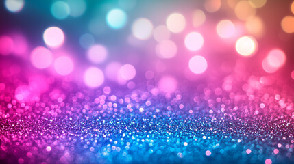 Poster - Colorful bokeh lights create a mesmerizing atmosphere in a vibrant celebration of joy and creativity at night