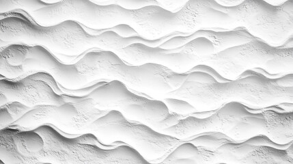 Poster - Artful texture of white waves creating a serene and modern aesthetic for interior or architectural design inspiration