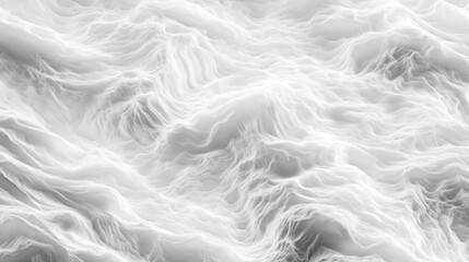 Poster - Abstract depiction of swirling gray and white waves creating a serene yet dynamic atmosphere in a textured landscape