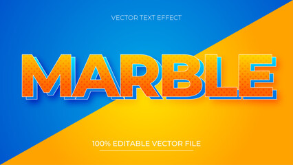 Poster - Marble editable text effect in kids and cartoon style