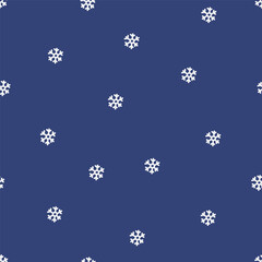 Poster - Snow pattern. Seamless endless background design with snowflakes. Snowy print for winter textile, fabric, wrapping paper, wallpaper, decoration. Printable repeating texture, flat vector illustration