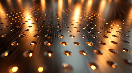 Poster - high resolution metal surface with reflective light patterns