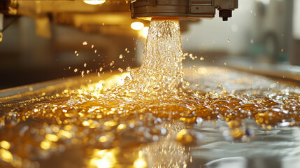 Poster - Metal plating process with chemicals and equipment, creating
