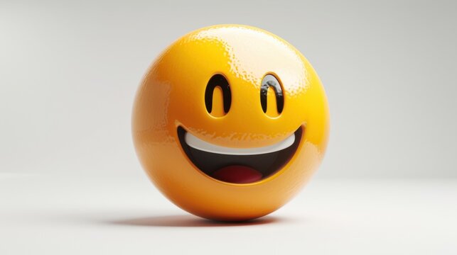 3D realistic emoji from an elevated and diagonal perspective, capturing detailed textures and expressions on a white background