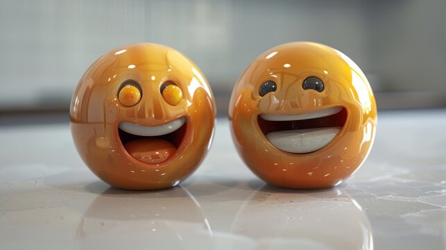 3D realistic emoji from an elevated and diagonal perspective, capturing detailed textures and expressions on a white background