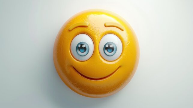 3D realistic emoji from an elevated and diagonal perspective, capturing detailed textures and expressions on a white background