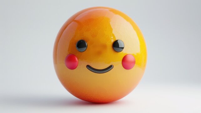3D realistic emoji from an elevated and diagonal perspective, capturing detailed textures and expressions on a white background