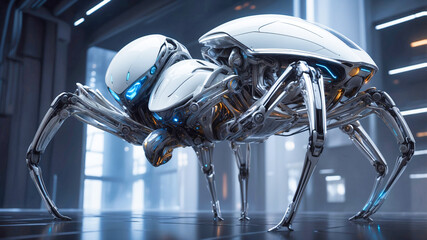 Poster - A futuristic spider shaped avanced intelligent vehicle