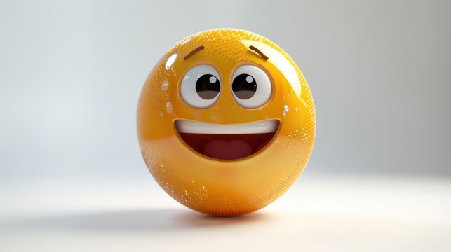 3D realistic emoji from an elevated and diagonal perspective, capturing detailed textures and expressions on a white background