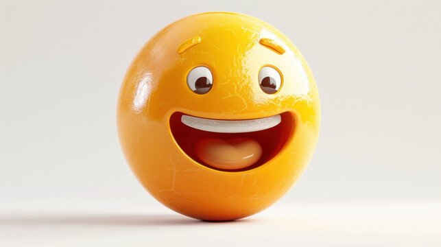 3D realistic emoji from an elevated and diagonal perspective, capturing detailed textures and expressions on a white background