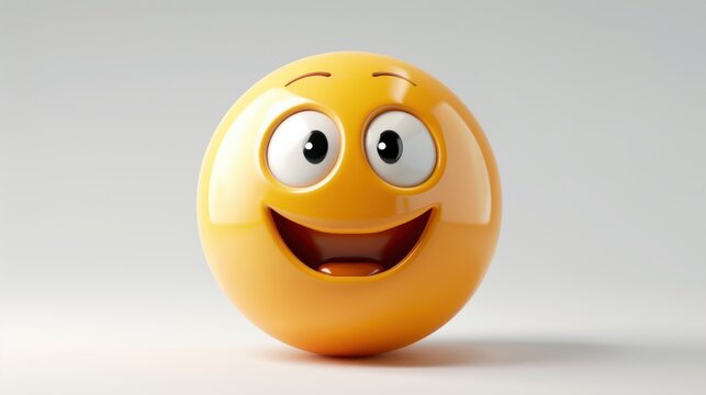 3D realistic emoji from an elevated and diagonal perspective, capturing detailed textures and expressions on a white background