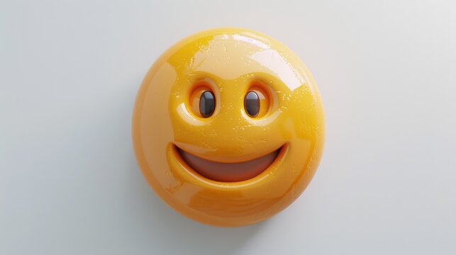 3D realistic emoji from an elevated and diagonal perspective, capturing detailed textures and expressions on a white background