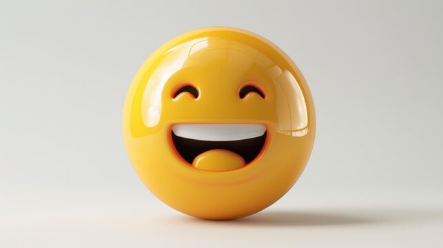 3D realistic emoji from an elevated and diagonal perspective, capturing detailed textures and expressions on a white background