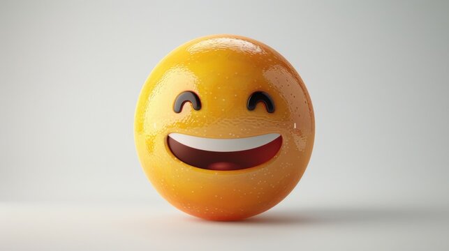 3D realistic emoji from an elevated and diagonal perspective, capturing detailed textures and expressions on a white background
