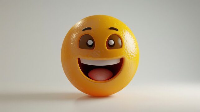 3D realistic emoji from an elevated and diagonal perspective, capturing detailed textures and expressions on a white background