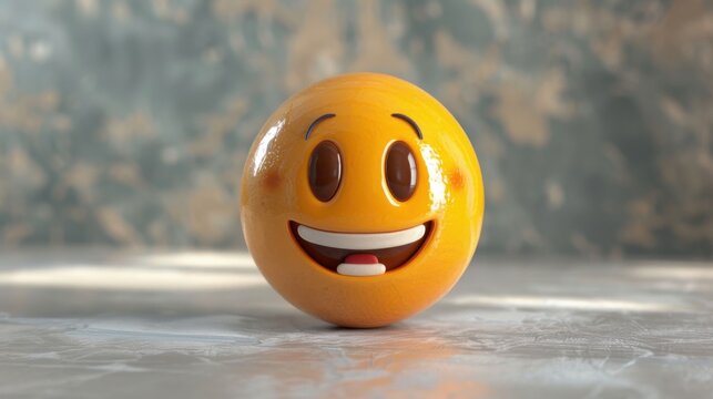 3D realistic emoji from an elevated and diagonal perspective, capturing detailed textures and expressions on a white background