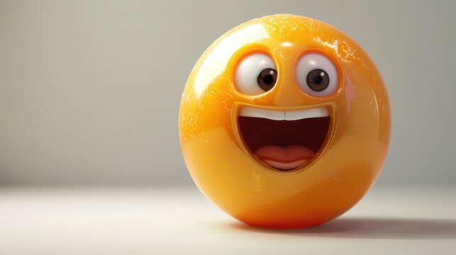 3D realistic emoji from an elevated and diagonal perspective, capturing detailed textures and expressions on a white background