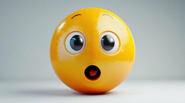3D realistic emoji from an elevated and diagonal perspective, capturing detailed textures and expressions on a white background