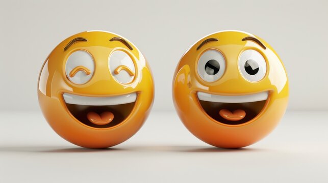 3D realistic emoji from an elevated and diagonal perspective, capturing detailed textures and expressions on a white background
