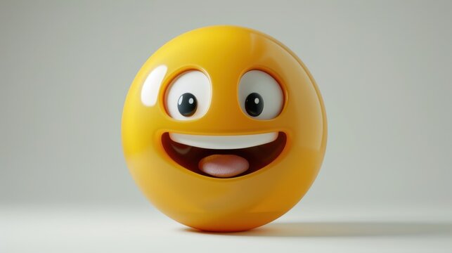 3D realistic emoji from an elevated and diagonal perspective, capturing detailed textures and expressions on a white background