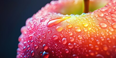 Wall Mural - close-up macro shot of a crazy apple 