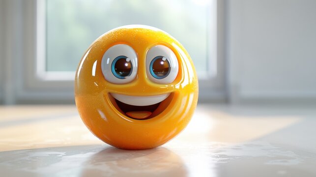 3D realistic emoji from an elevated and diagonal perspective, capturing detailed textures and expressions on a white background