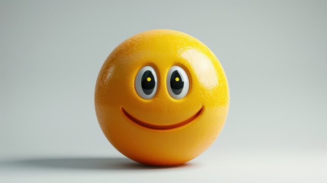 3D realistic emoji from an elevated and diagonal perspective, capturing detailed textures and expressions on a white background