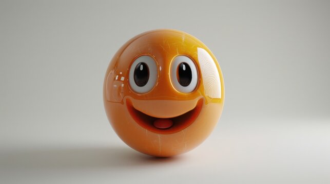 3D realistic emoji from an elevated and diagonal perspective, capturing detailed textures and expressions on a white background