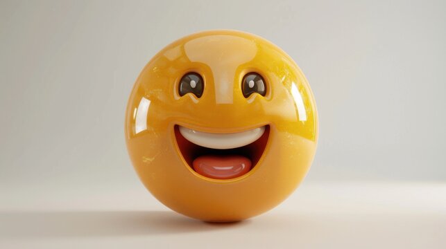3D realistic emoji from an elevated and diagonal perspective, capturing detailed textures and expressions on a white background