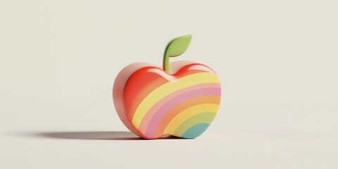 Wall Mural - rainbow apple