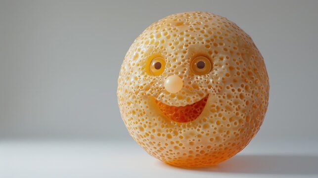 3D realistic emoji from an elevated and diagonal perspective, capturing detailed textures and expressions on a white background