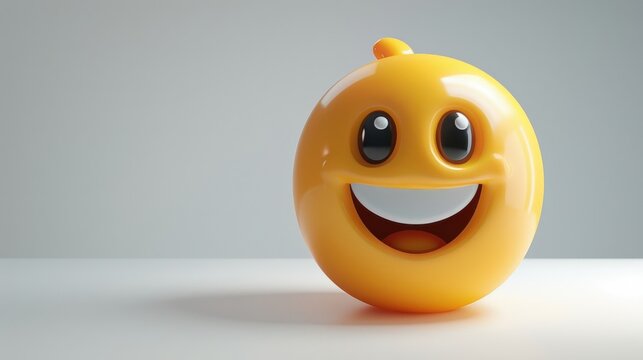 3D realistic emoji from an elevated and diagonal perspective, capturing detailed textures and expressions on a white background