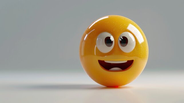 3D realistic emoji from an elevated and diagonal perspective, capturing detailed textures and expressions on a white background