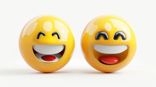 3D realistic emoji from an elevated and diagonal perspective, capturing detailed textures and expressions on a white background