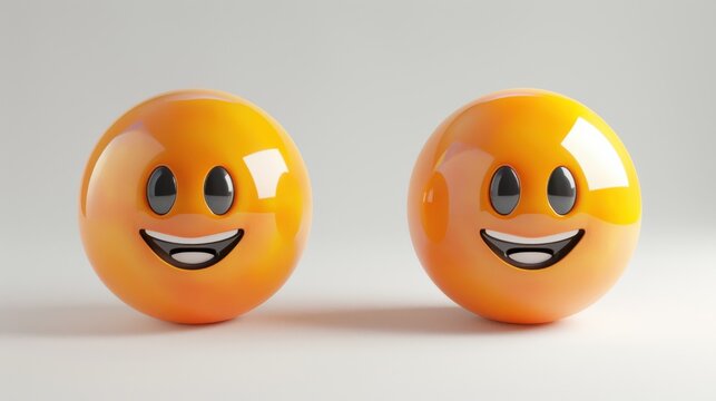 3D realistic emoji from an elevated and diagonal perspective, capturing detailed textures and expressions on a white background