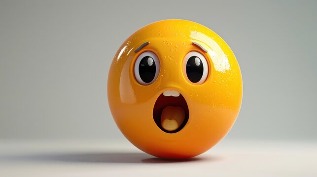 3D realistic emoji from an elevated and diagonal perspective, capturing detailed textures and expressions on a white background