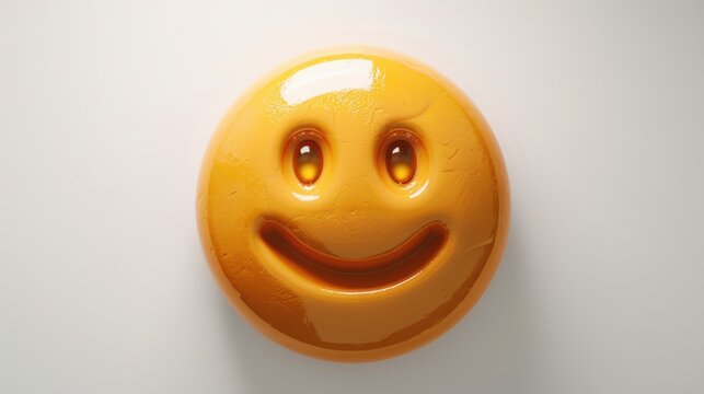 3D realistic emoji from an elevated and diagonal perspective, capturing detailed textures and expressions on a white background