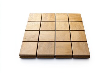 Poster - High quality floor tiles arranged on a clean white background with emphasis on texture and detail