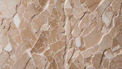 Poster - Brown and beige marble texture with irregular patterns and cracks suitable for background use with Copy Space