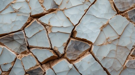 Poster - Abstract texture of cracked light blue chalcedony stone with natural patterns and layers, suitable for backgrounds and designs. Copy Space.