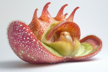 Poster - Cephalotus: An exquisite botanical marvel captured in sharp detail against a pristine white background